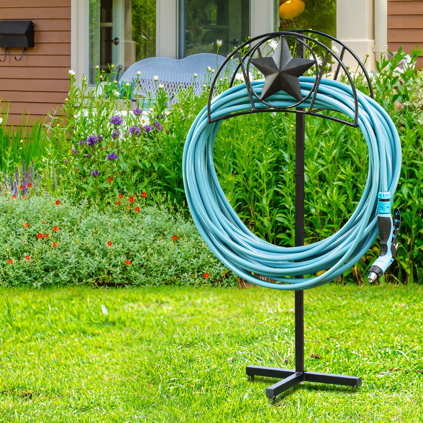 Amagabeli Garden Hose Holder Stand Rack Water Hose Hanger Stake Freest