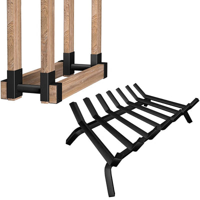 AMAGABELI GARDEN HOME Amagabeli Garden Home 4ft Firewood Rack With
