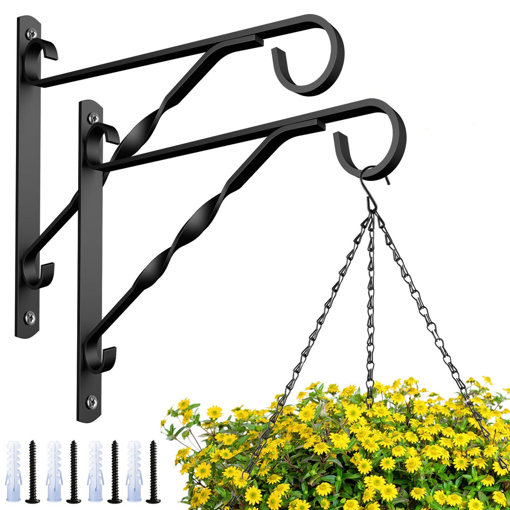 Plant Hooks for Hanging, 6 Pack 10 inch Large S Hooks Heavy Duty Long for Hangers  Plant Extension Hooks for Tree Branch, Utensils,Flower Basket, Garden,  Patio, Indoor Outdoor Uses 