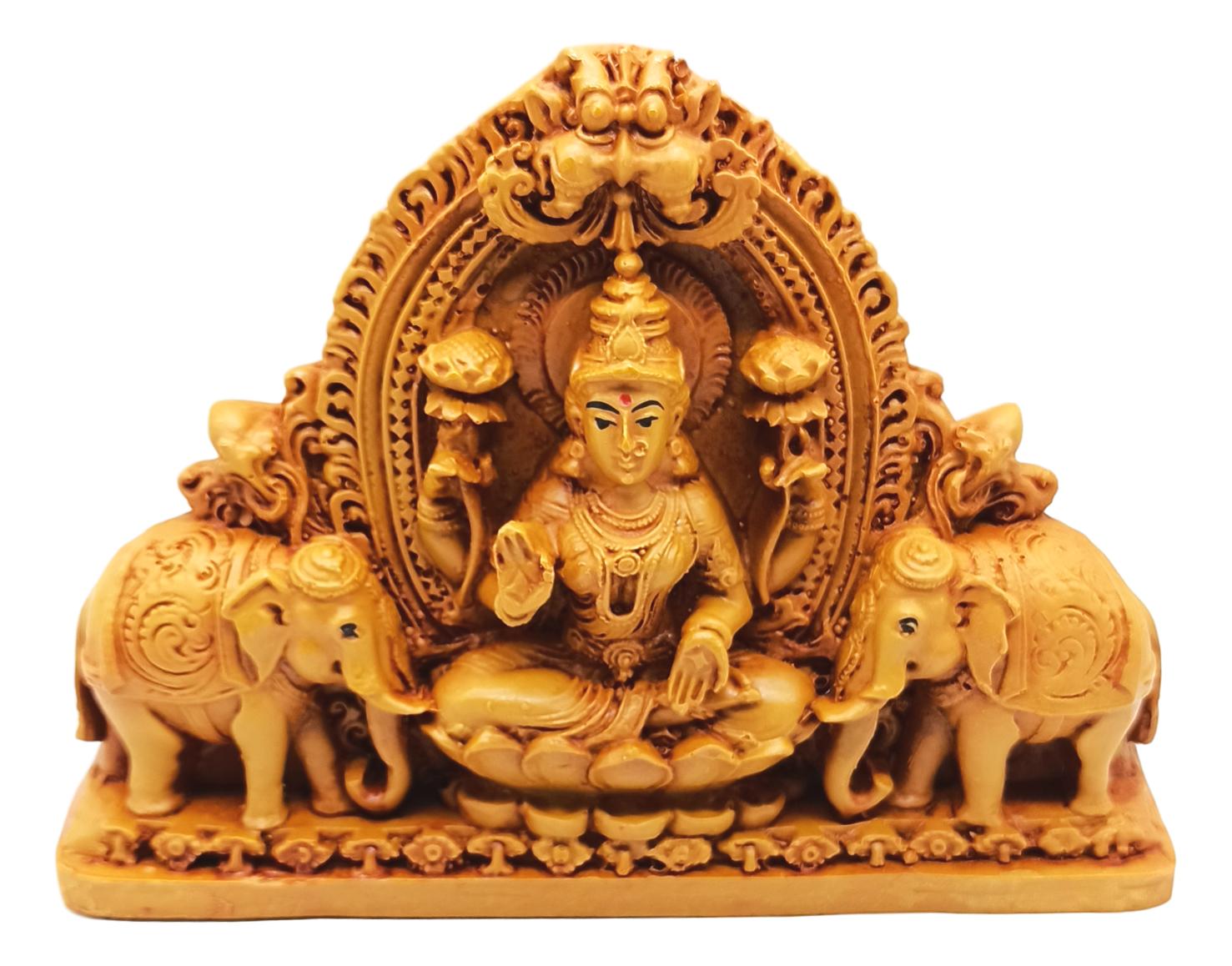 Mahalakshmi Thayar Deity-Gypsum Made/Wood Colour – haristore.com
