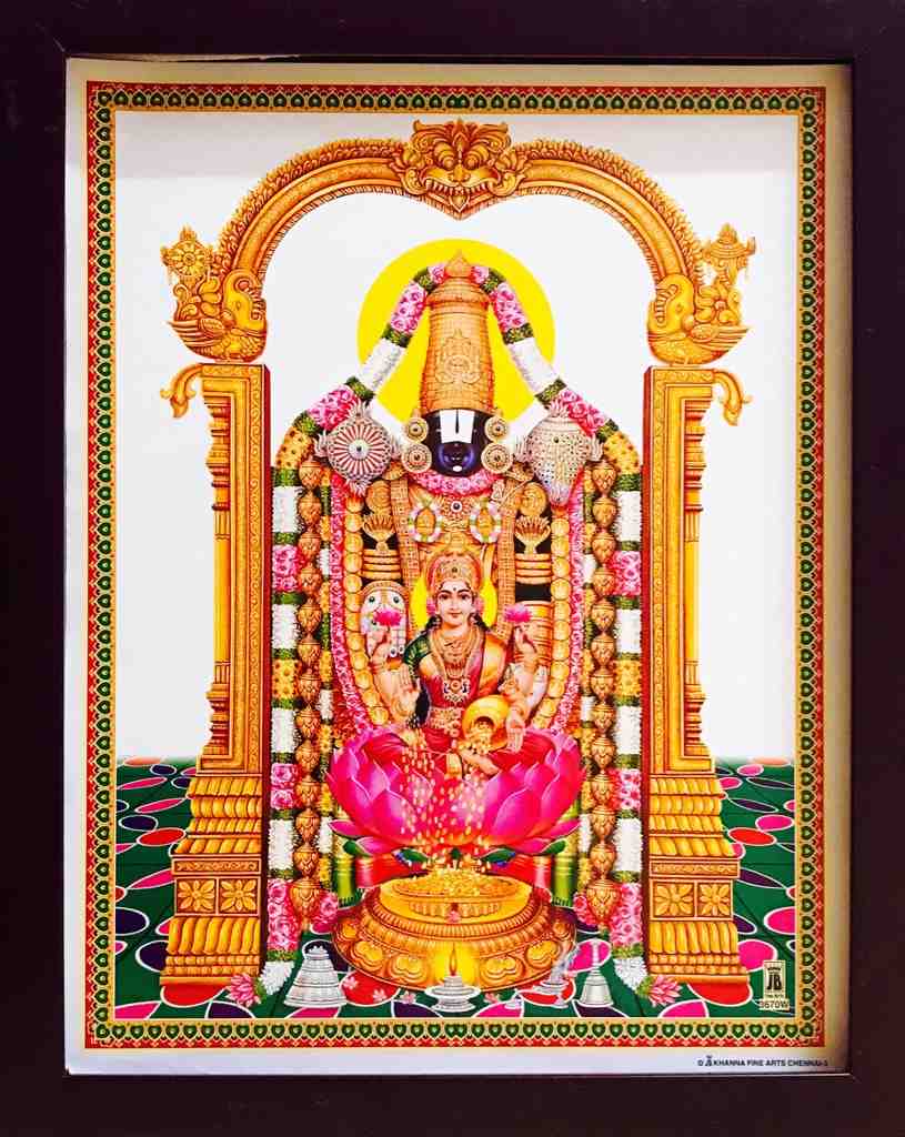 Lord Balaji With Mahalakshmi - Frame – haristore.com