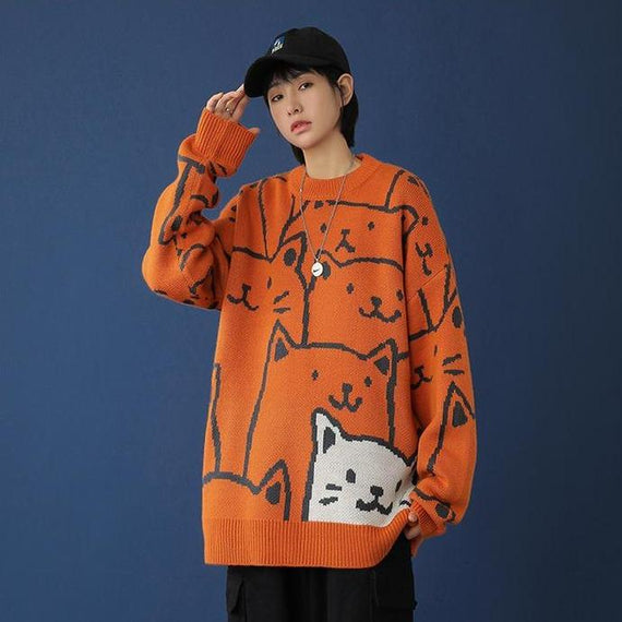 all over cat sweater