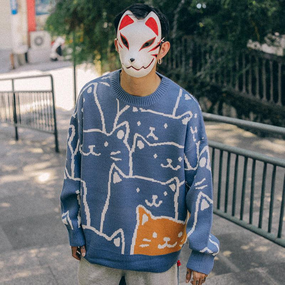 all over cat sweater