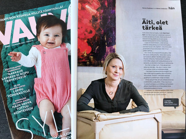 Perustaja Kati puhuu äitien tärkeydestä Vauva-lehden haastattelussa