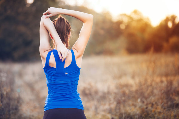 A woman is on a run because aerobic exercise can boost fertility