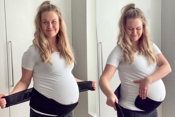 Physiotherapist Annakaisa using Lola&Lykke Pregnancy support belt