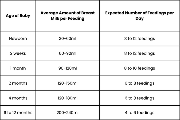 Baby Feeding Chart by Age