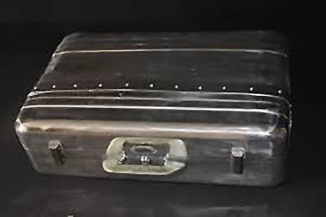 Aluminum attache case with double ribs