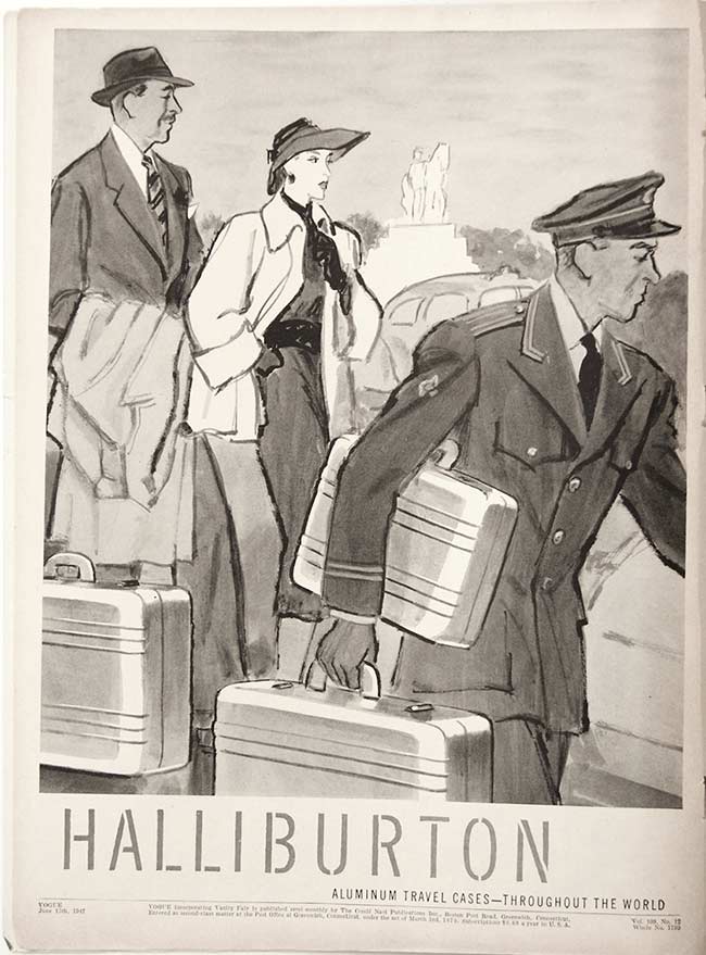 1947 Vogue illustration of Halliburton Cases