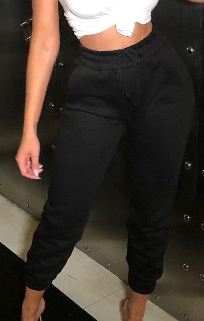 black skinny fit joggers