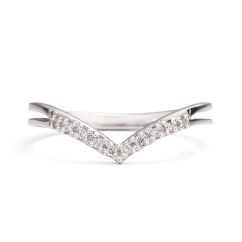 Diamond Chevron Ring