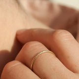 Moissanite Wedding Band_one2threejewelry_finger