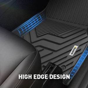 Tesla Model Y Floor Mats 2020-2023 - Custom Fit Black TPE Floor Liners —  AUXITO