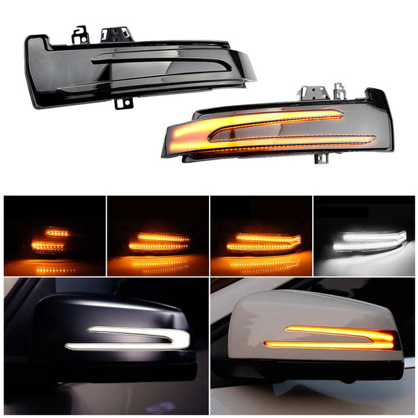 Smoke Dynamic Sequential LED Side Mirror Turn Signal Light for Mercede —  AUXITO