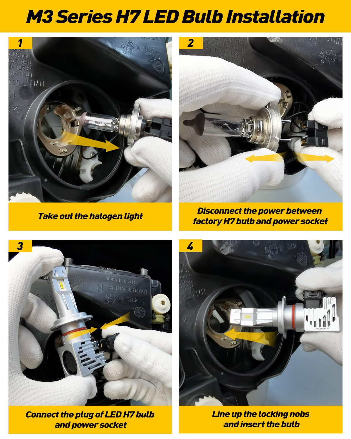  SIKY Kit de bombillas LED H7+H7 para faros delanteros, 180 W,  16000 lm, 4 lados, bombilla de alimentación Hi/Lo, 6000 K, lámparas de luz  blanca para VW Jetta 2005-2018 Passat 2001-2016, 4 unidades : Automotriz