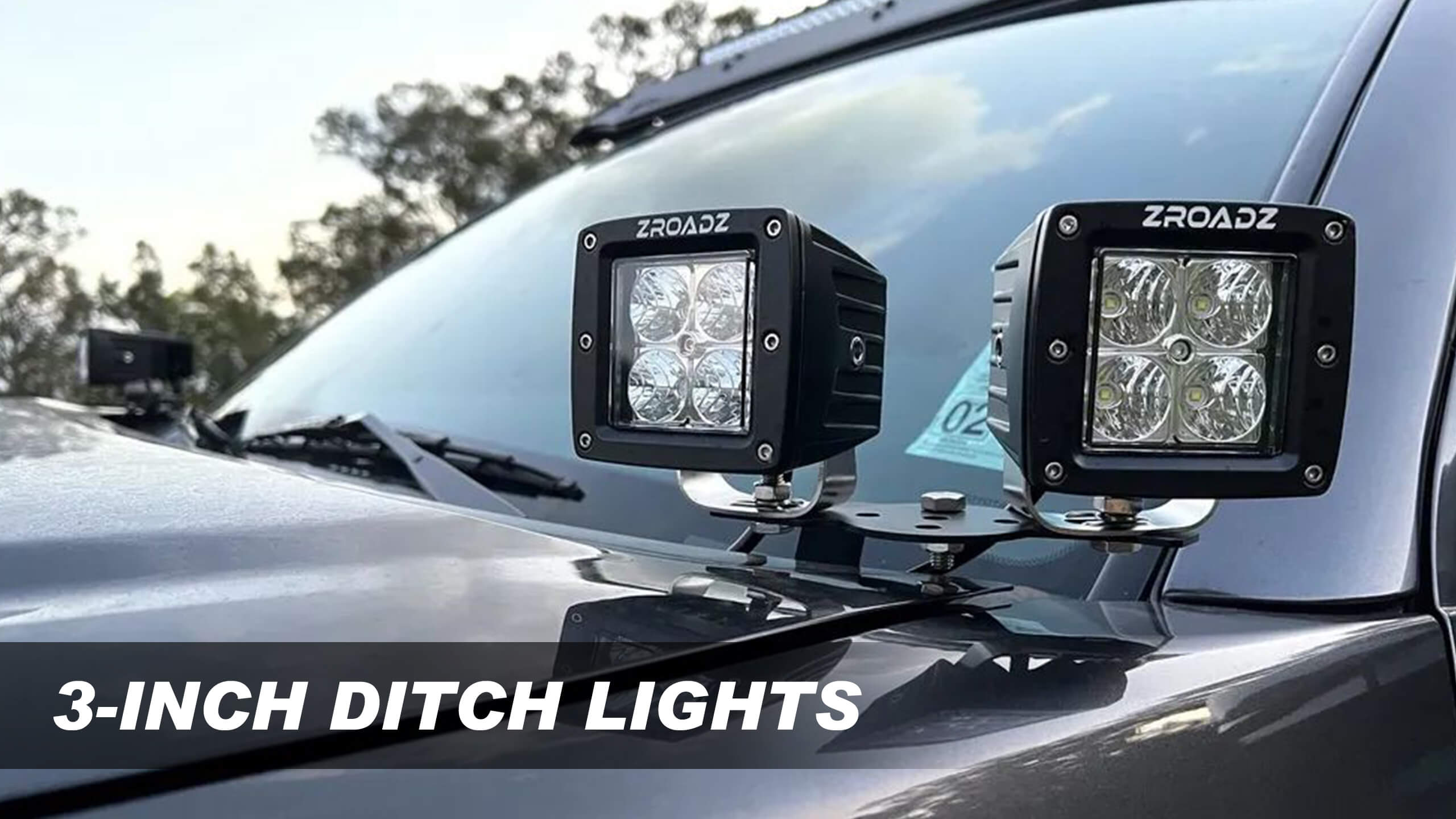 3 Inch LED Pod Driving Fog Flood Spot Ditch Light SAE Off-Road
