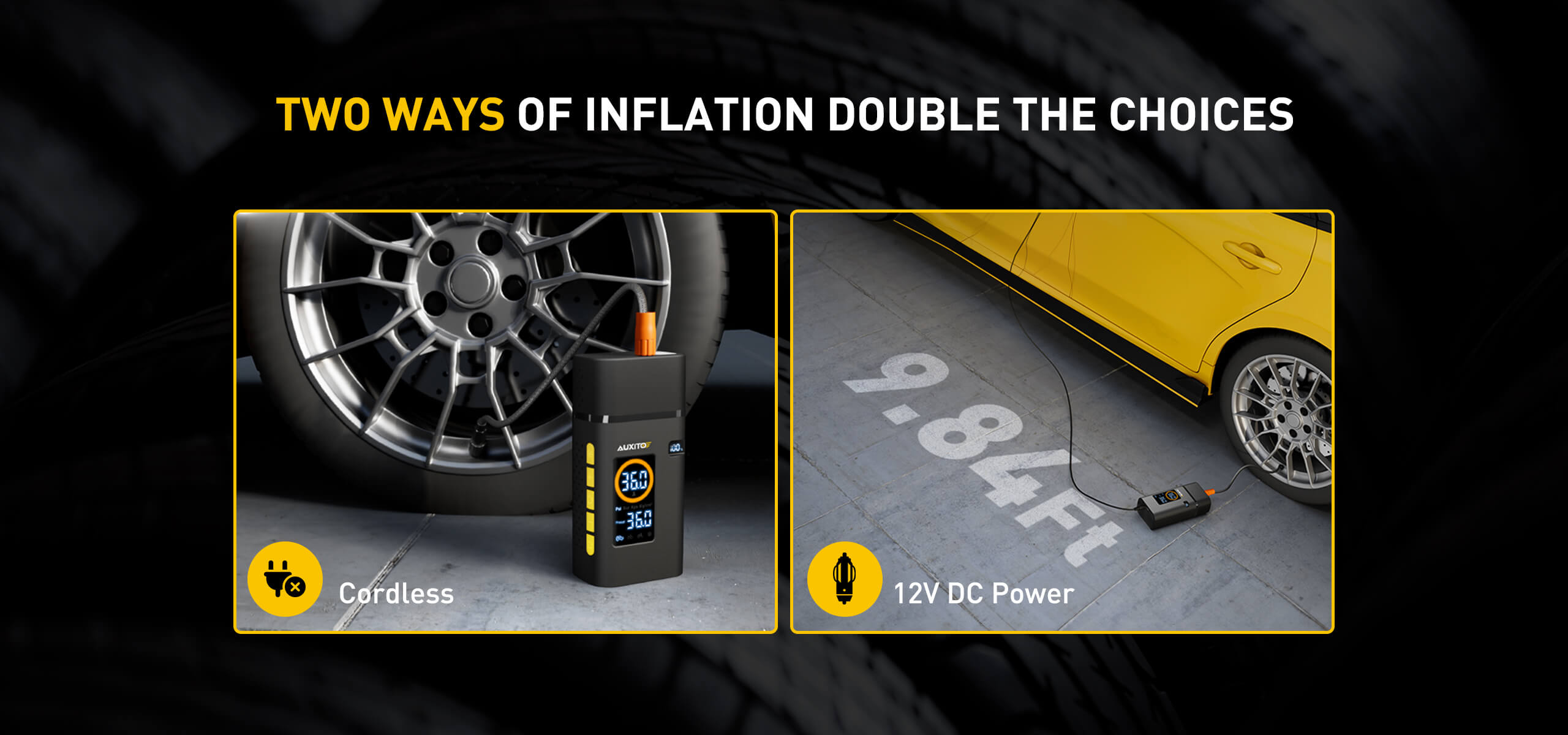 Cordless inflator or 12V DC power supply