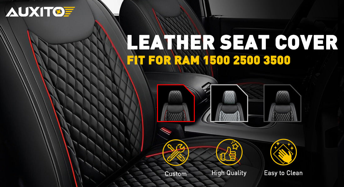  LZSTOP Leather Car Seat Cover Compatible for Ram