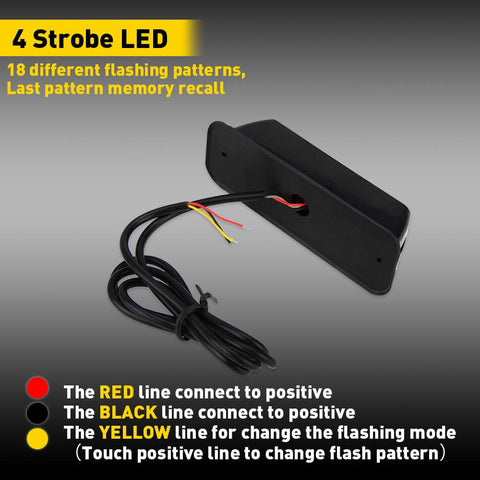 Emergency LED Strobe Lights, 18 Flash Modes Flashing Strobe Light Bar —  AUXITO
