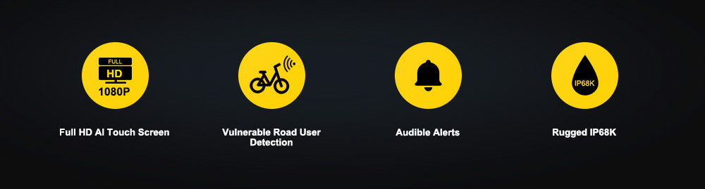 AUXITO DVS Safe System 2024 Kit Enhanced AI Progressive Safe System for HGVs - Rapid 0.2s Detection