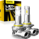 AUXITO 9005 LED Headlight Bulbs High Beam 18000LM 6500K Cool White Wireless Design