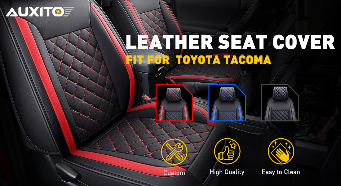 Full Set Leather Car Seat Covers 5 Pieces, Fits for 07-23 Toyota