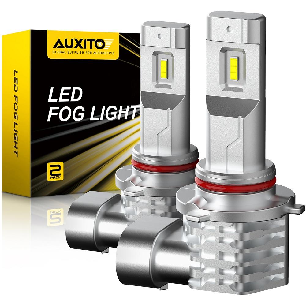 9006/HB4 LED Fog Light Bulb Fanless, 6000LM Per Set, 6500K Cool White with  CSP LED Chips, Daytime Running Lights DRL Bulbs for Cars, Trucks, AUXITO