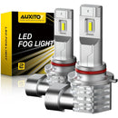 9006/HB4 LED Fog Light Bulb Fanless, 6000LM Per Set, 6500K Cool White with CSP LED Chips, Daytime Running Lights DRL Bulbs for Cars, Trucks