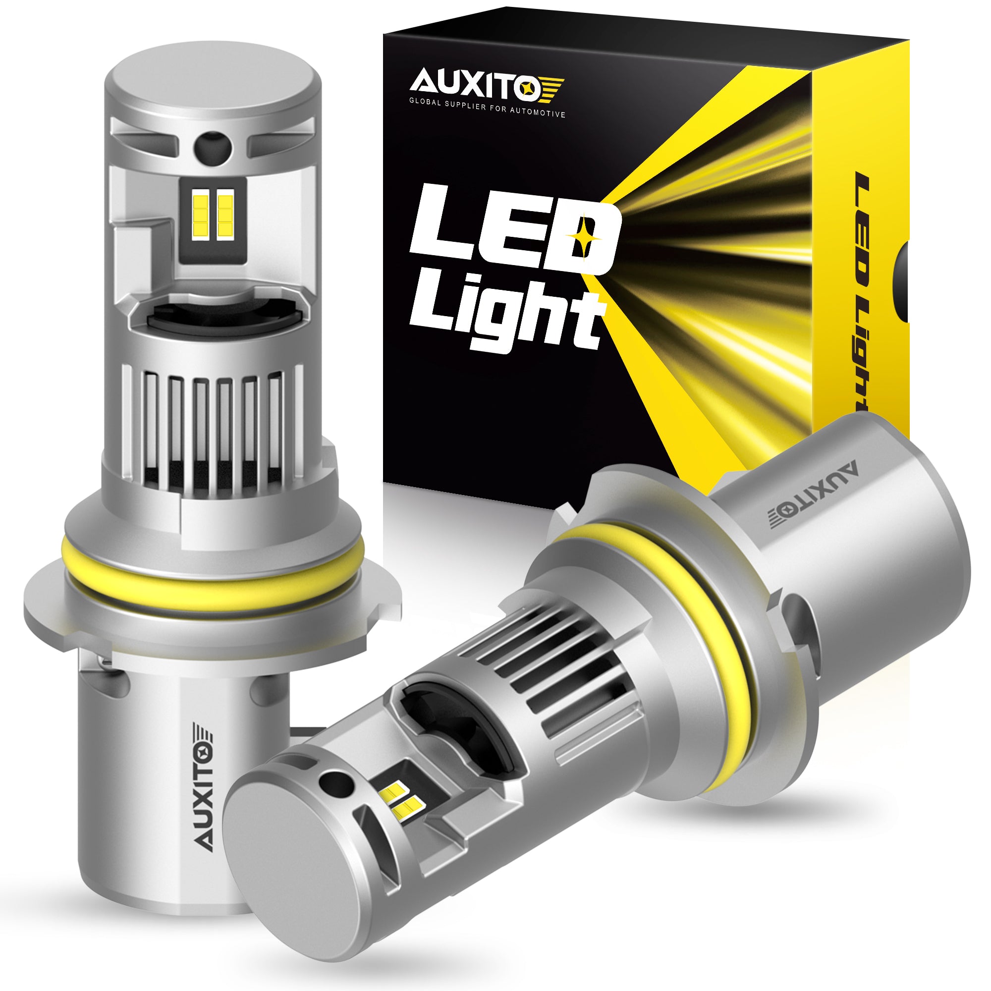 AUXITO 9005 HB3 High Beam and H11 Low Beam LED Bulbs Combo Kit, 400% Times  Brighter, 6500K White, AUXITO