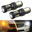 1157 LED Switchback Bulb Turn Signal Light Bulbs 3030SMD Chipsets with Projector for Turn Signal Parking Daytime Running Light