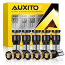 AUXITO 194 LED Bulb Amber, 168 2825 W5W T10 for front/rear side marker light (Pack of 10)