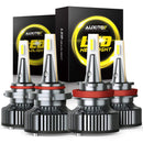 AUXITO 9005 HB3 High Beam and H11 Low Beam LED Bulbs Combo Kit, 400% Times Brighter, 6500K White