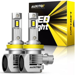 H11 LED Fog Light Bulb, Fanless Design, 6000 Lumens 6000K White — AUXITO