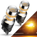 3157 LED Bulb Amber Yellow 3156 3056 4057 4157 AUXITO LED Turn Signal Light Bulbs Blinker Parking Side Marker Lights, Pack of 2