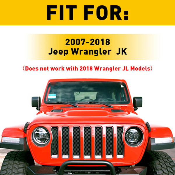 For 07-18 Jeep Wrangler JK Headlight Mounting Bracket Ring Trim Access —  AUXITO