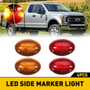 Amber/Red LED Side Marker Lights For 1999-2010 Ford F350 F450 F550 Super Duty Truck