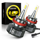 H11B LED Headlights Bulbs, 400% Brighter, Mini Size, 80W 16,000LM Per Pair, CanBus Ready, Beam Adjustable Lamp