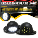 LED License Plate Lights Tag Light Lamp Assembly for Dodge RAM 94-01 1500 and 94-02 2500/3500 Pickup Xenon White Light