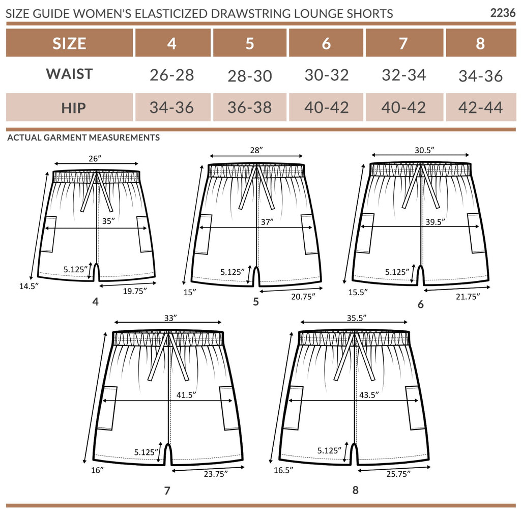 Women's Elasticized Lounge Shorts with Drawstring