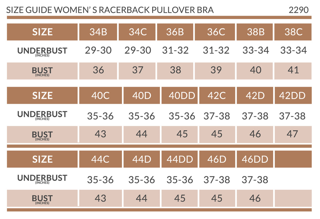 Latex-free Women's Racerback Pullover Bra (Natural) – Cottonique