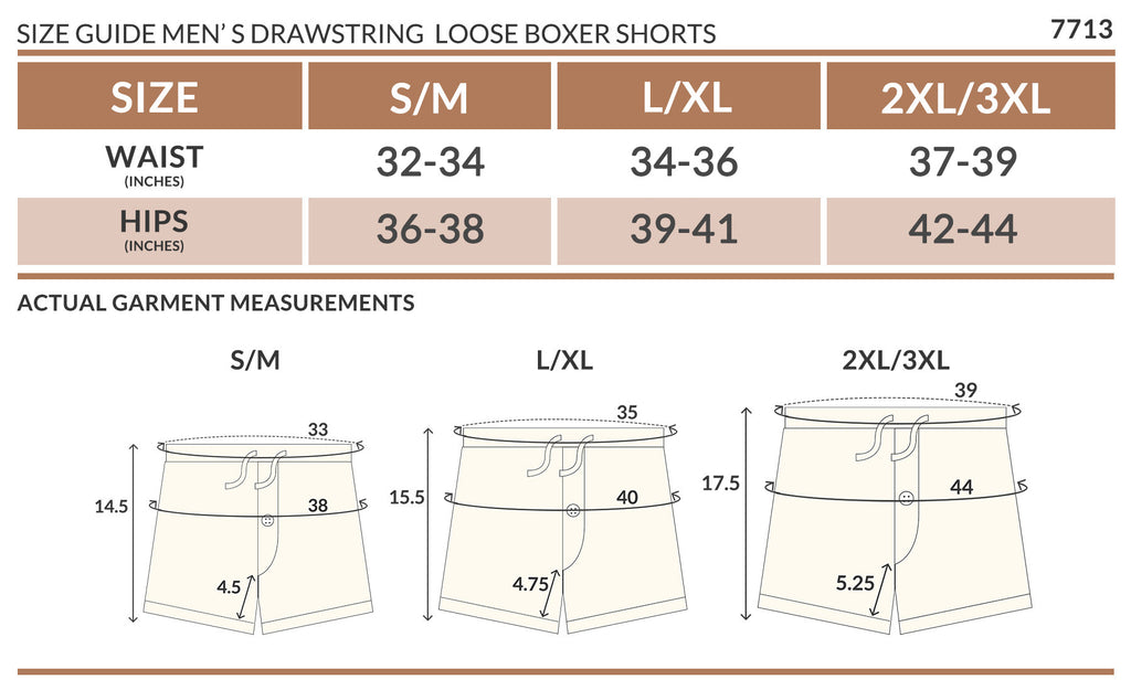 Latex-free Men's Drawstring Loose Boxer Shorts (2/pack