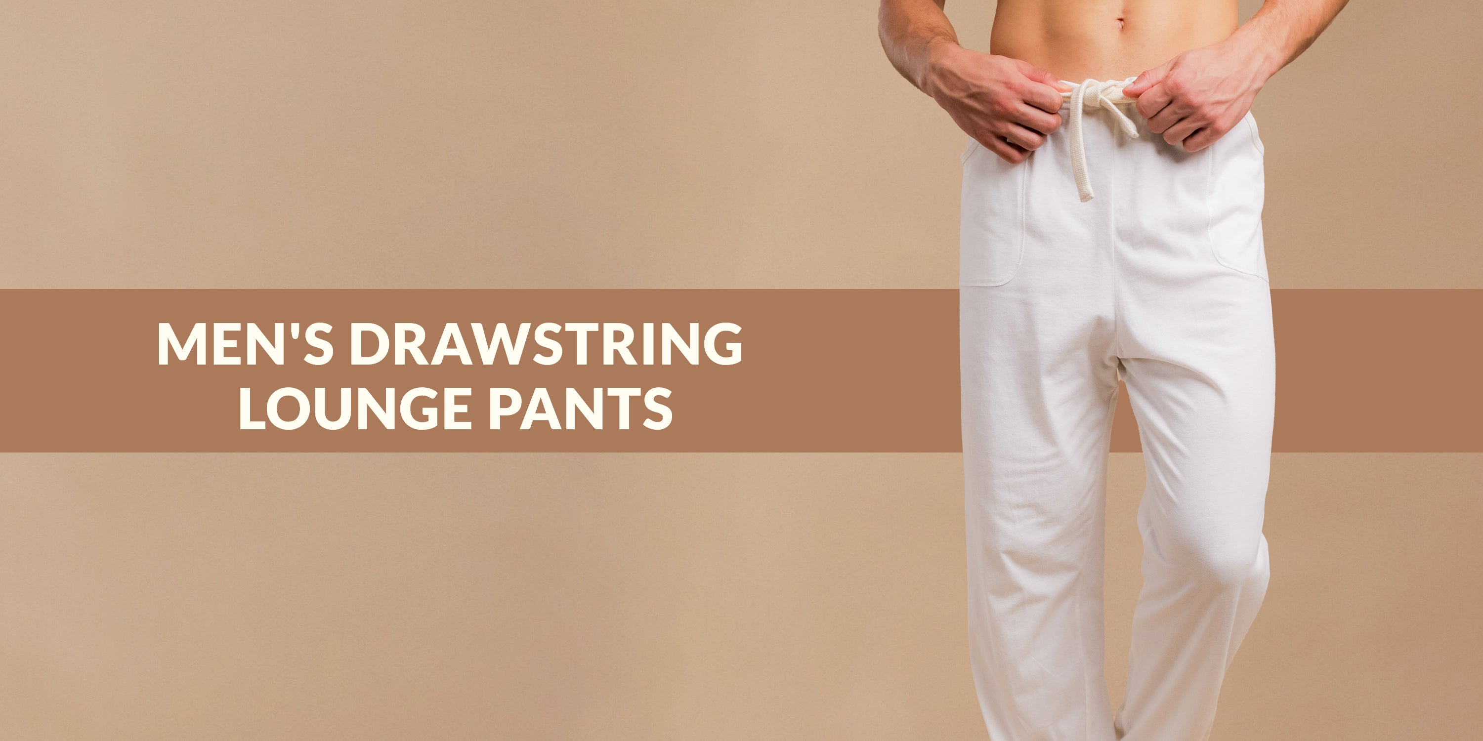 hypoallergenic drawstring lounge pants for men
