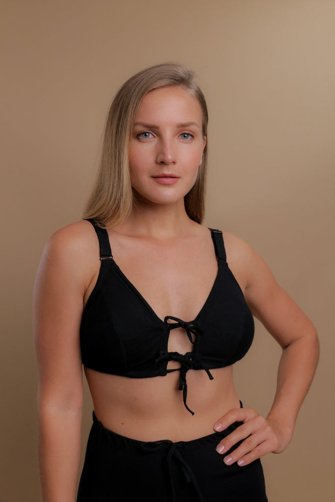 Buy Cottonique Women's Front Closure Support Bra Queen (40C, Black) at