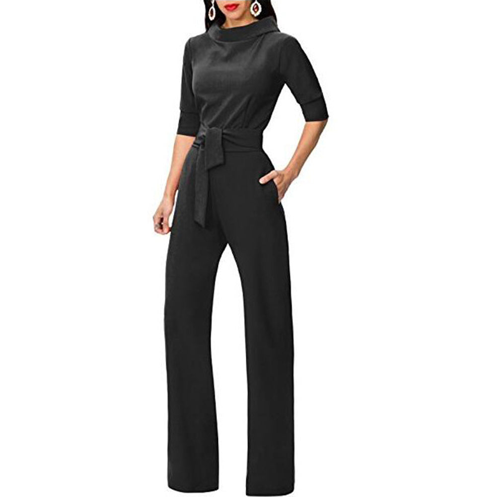 high waist jumpsuit wide leg