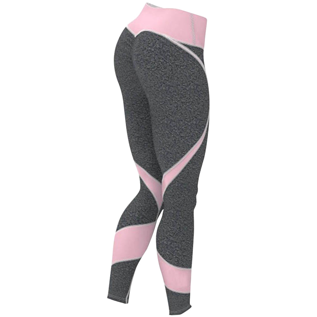 Pink And Grey Yoga Pants Fitness Gym 
