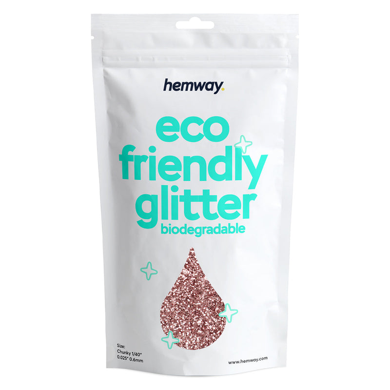 Eco Friendly Biodegradable glitter for arts, crafts and epoxy projects in rose gold chunky