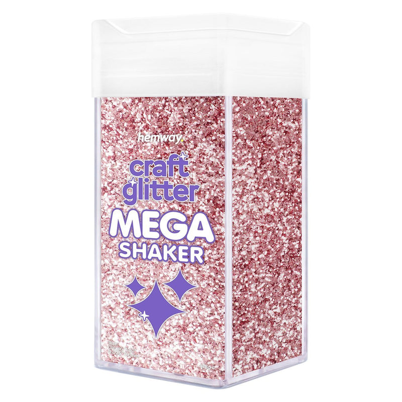 Craft glitter for crafting, artwork, arts, epoxy resin projects in light rose gold chunky