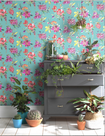 Elements Punica Floral Wallpaper