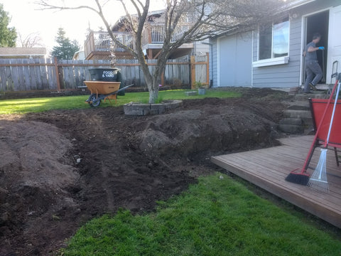 roto-tilled backyard