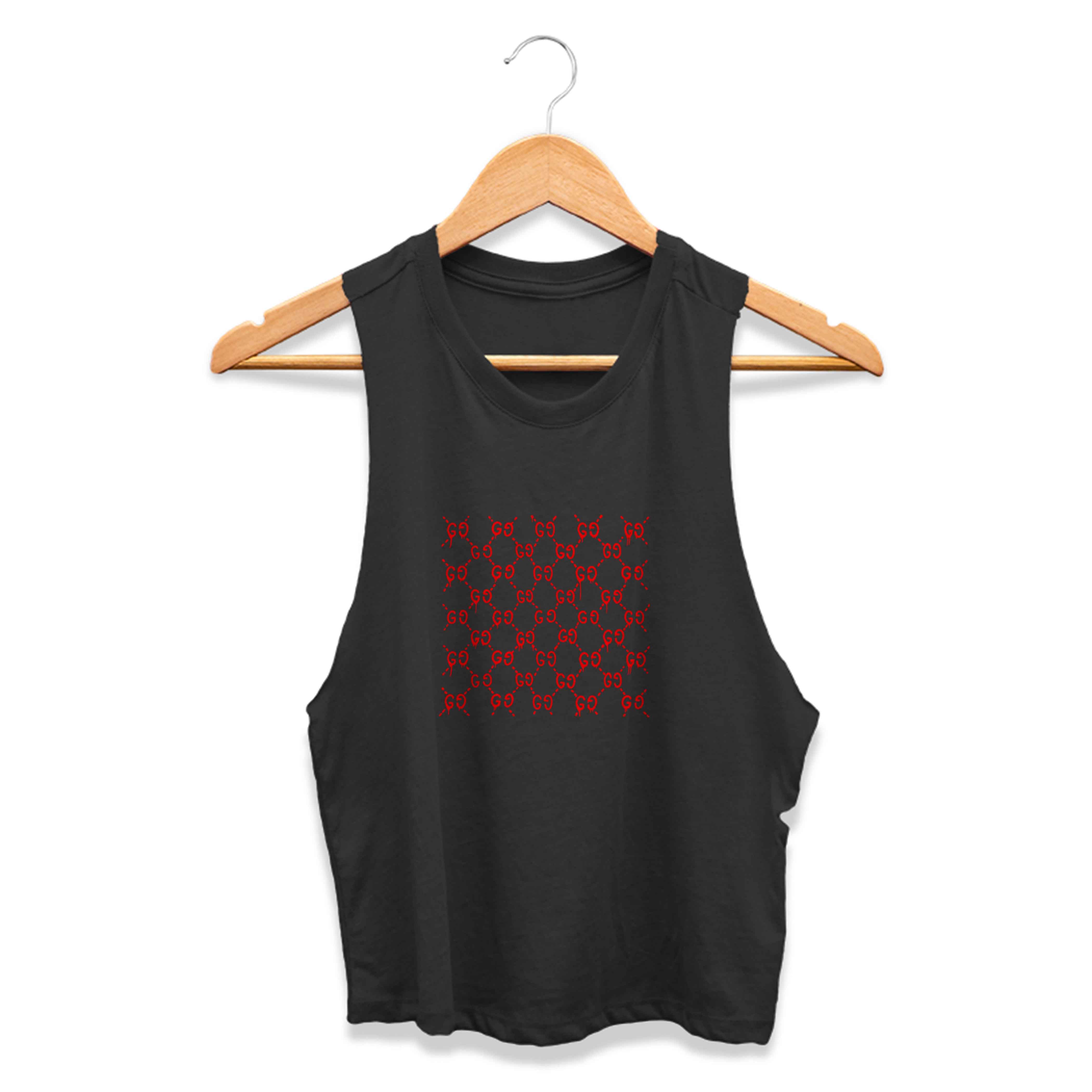 Gucci Ghost Louis Vuitton Art Quotations Illustration Womans Crop Tanktop Tee – Yowant T-Shirt Store